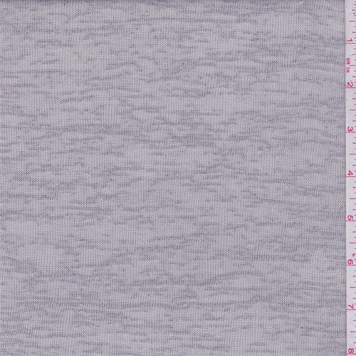 Pale Grey Slubbed Sweater Knit Fabric