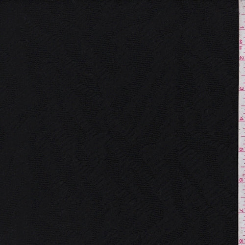 Black Zebra Double Knit Fabric