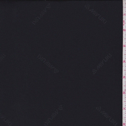 Jet Black Satin Twill Lining Fabric