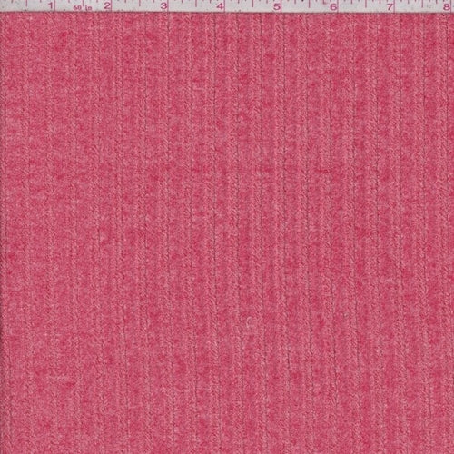 3 YD PC-Frosted Coral Red Poor Boy Rib Knit Fabric