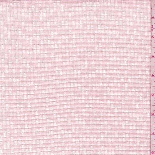 Blush Pink/Ivory Wavy Rib Sweater Knit
