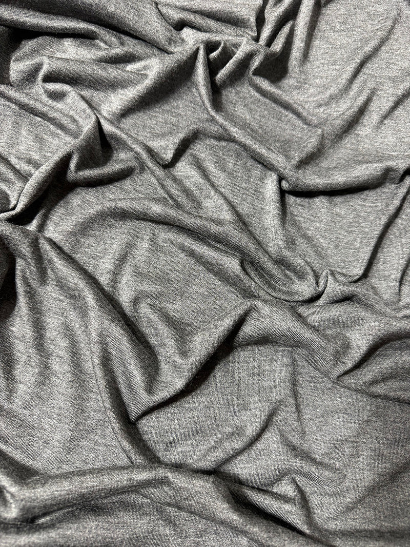 Heather Slate Rayon Jersey Knit Fabric