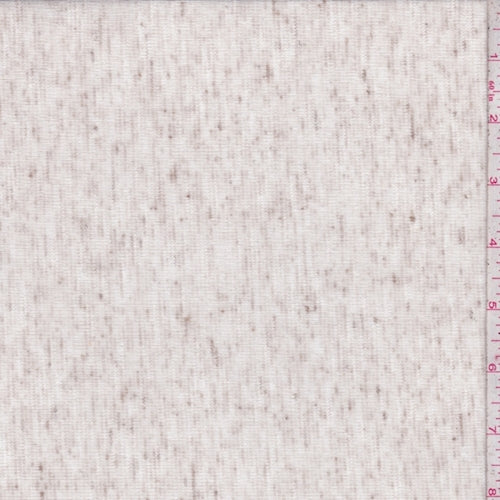 Heather Oatmeal Slubbed Jersey Knit Fabric