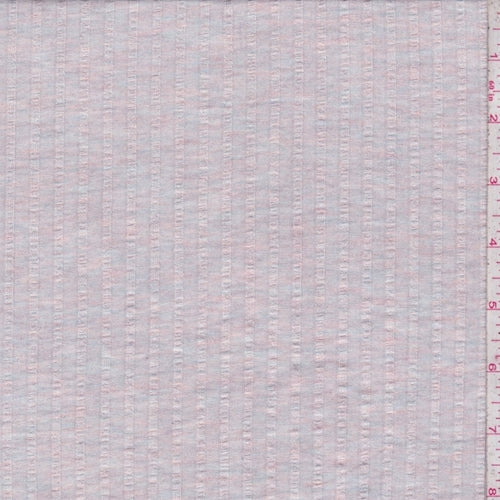 Blush/Grey Heather Rib Knit Fabric