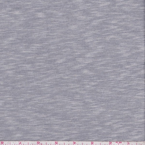 2 1/2 YD PC-Granite Grey Slubbed Jersey Knit Fabric