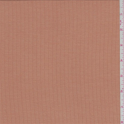 Orange Clay Pinstripe Jersey Knit Fabric