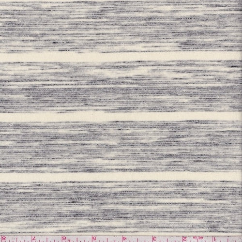 Pale Yellow/Heather Black Stripe Jersey Knit Fabric