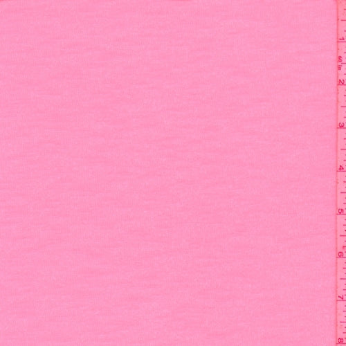 1 1/2 YD PC-Neon Coral Slubbed Sweater Jersey Knit Fabric