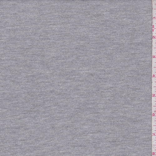 Heather Grey Pique Knit Fabric