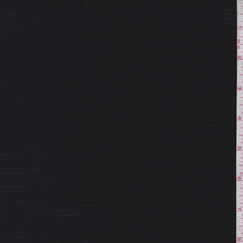Black Jersey Rib Knit Fabric