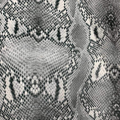 3 1/2 YD PC-Pumice Snakeskin Print Crepe de Chine Fabric