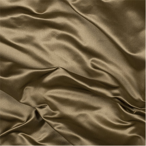Runway Silks Olive Green Silk Duchess Satin Fabric - Reorderable