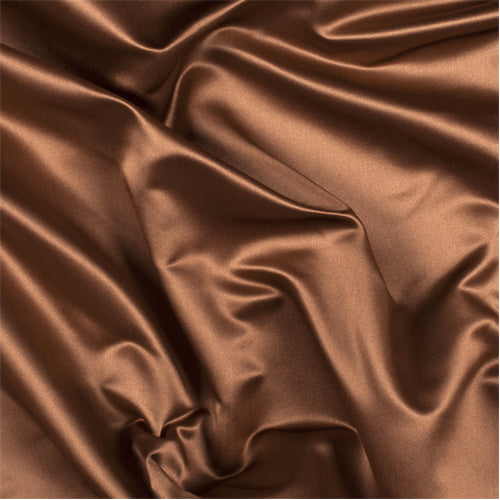 Runway Silks Caramel Silk Duchess Satin Fabric - Reorderable