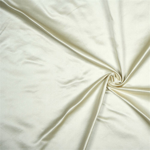 Runway Silks Ivory Silk Duchess Satin Fabric - Reorderable