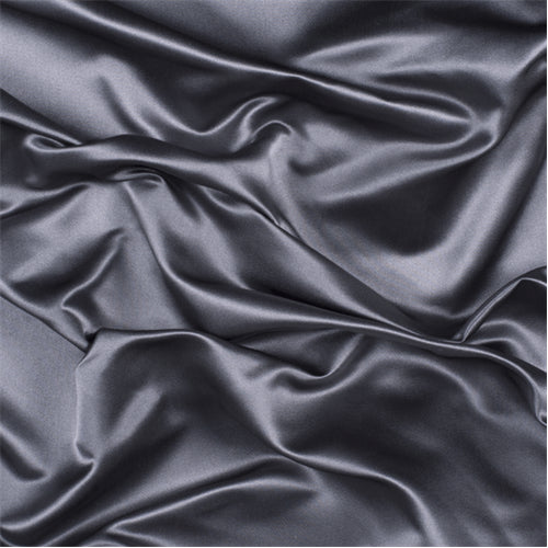 Runway Silks Dark Gray Silk Duchess Satin Fabric - Reorderable Fabric Depot Runway Silks Dark Gray Silk Duchess Satin Fabric - Reorderable Fabric Depot
