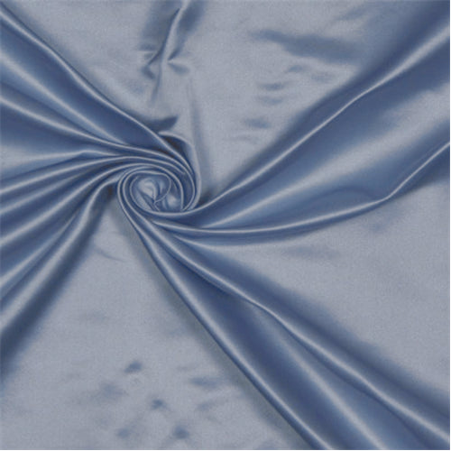 Runway Silks Sky Blue Silk Duchess Satin Fabric - Reorderable