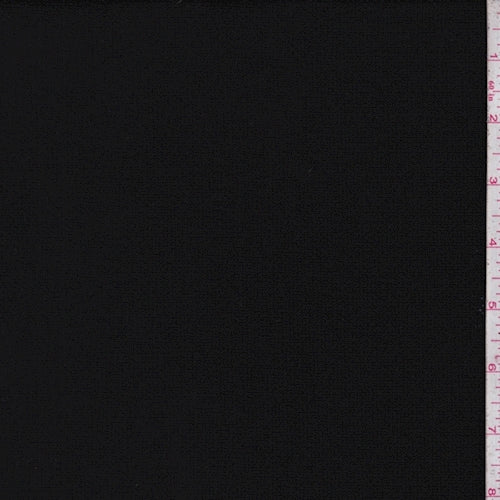 Black Wool Blend Dobby Fabric