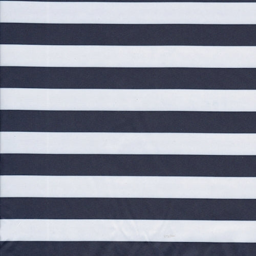 2 3/4 YD PC-Dark Navy/White Stripe Lining Fabric
