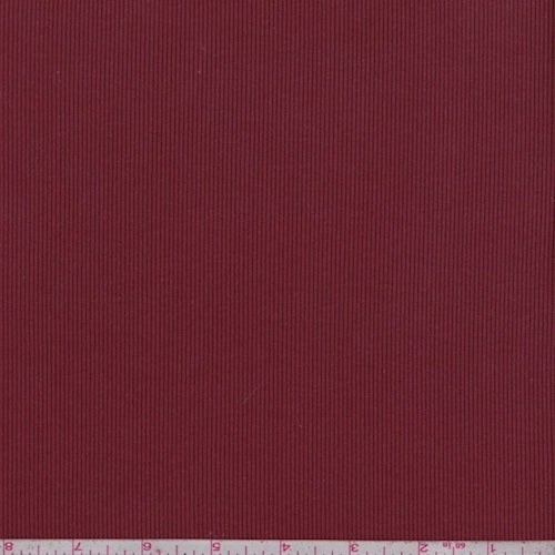 Garnet Red Rib Knit Fabric