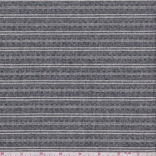 Smoky Black Pinstripe Oxford Shirting Fabric
