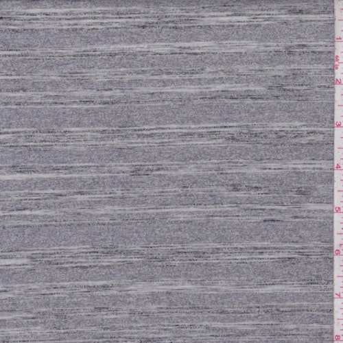 Pewter/Dove Static Stripe Jersey Knit Fabric