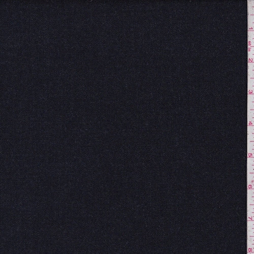 Midnight Heather Brushed Wool Jacketing Fabric