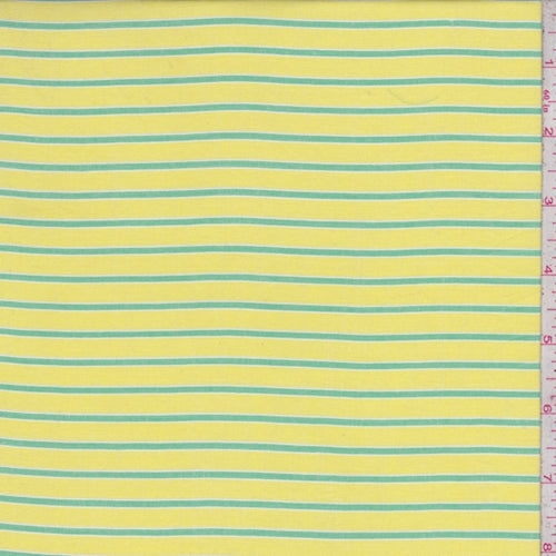 Lemon/Lime Stripe Rayon Challis Fabric