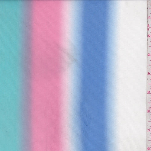 Red/Sky/Pink Multi Shadow Stripe Power Mesh Fabric