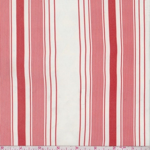 Red/Ivory Stripe Power Mesh Fabric