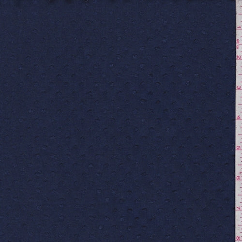 Dark Blue Clip Dot Knit Fabric