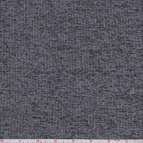 1 YD PC-Stone/Slate Specked Rib Knit Fabric