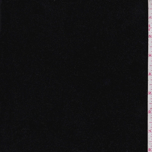 Off Black Velour Knit Fabric