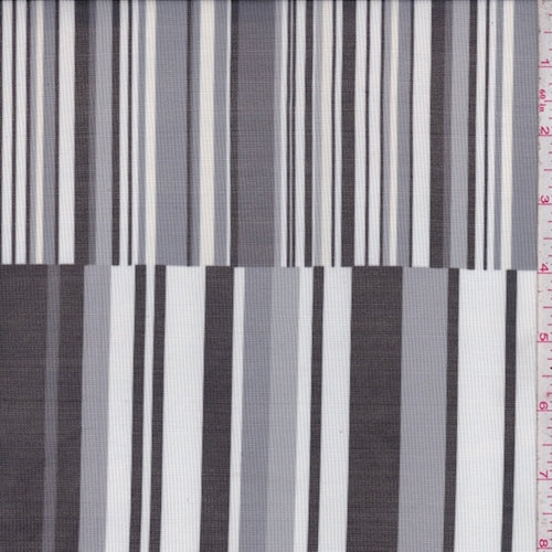 Pewter/Black/White Linear Block Power Mesh Fabric