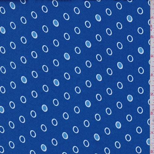 Electric Blue Loop Rayon Challis Fabric