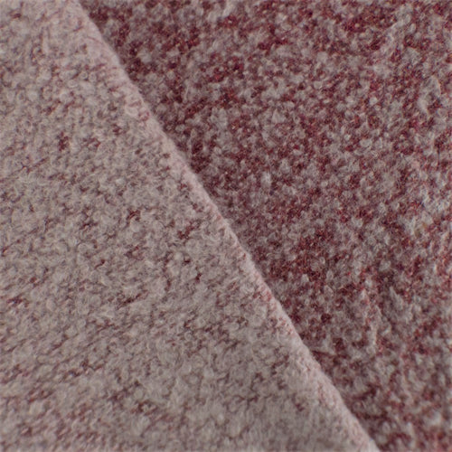 Pink/Red Wool Boucle Jacketing Fabric