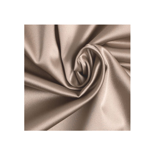 Runway Silks Dark Beige Stretch Satin Fabric - Reorderable