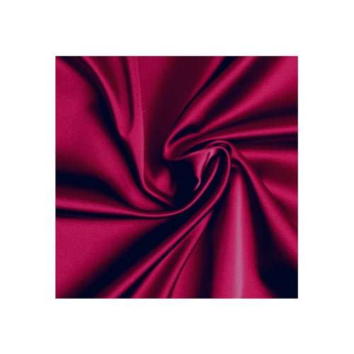 Runway Silks Dark Red Stretch Satin Fabric - Reorderable