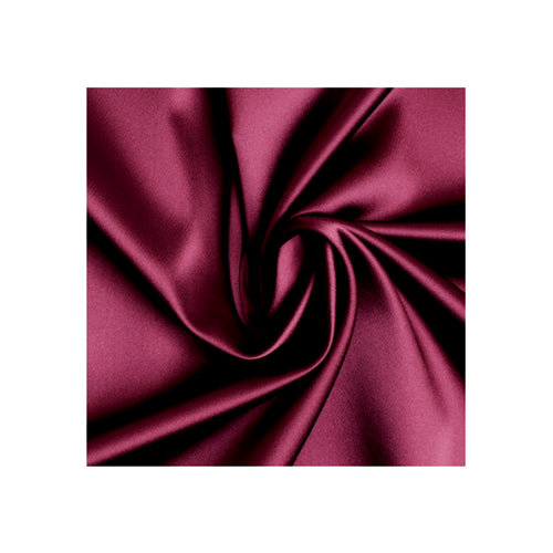 Runway Silks Burgundy Stretch Satin Fabric - Reorderable