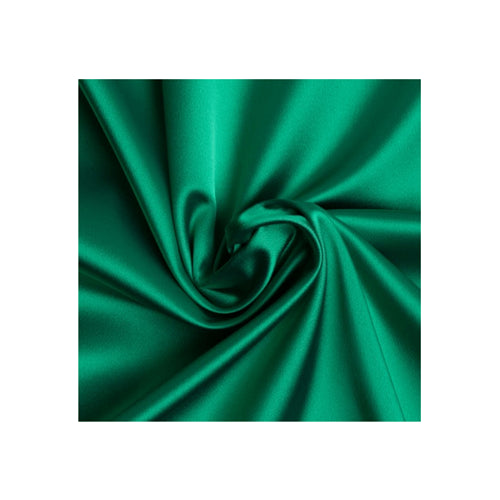 Runway Silks Green Stretch Satin Fabric - Reorderable