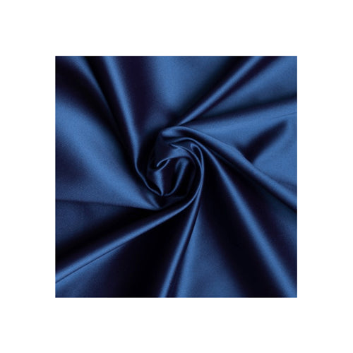 Runway Silks Navy Blue Stretch Satin Fabric - Reorderable