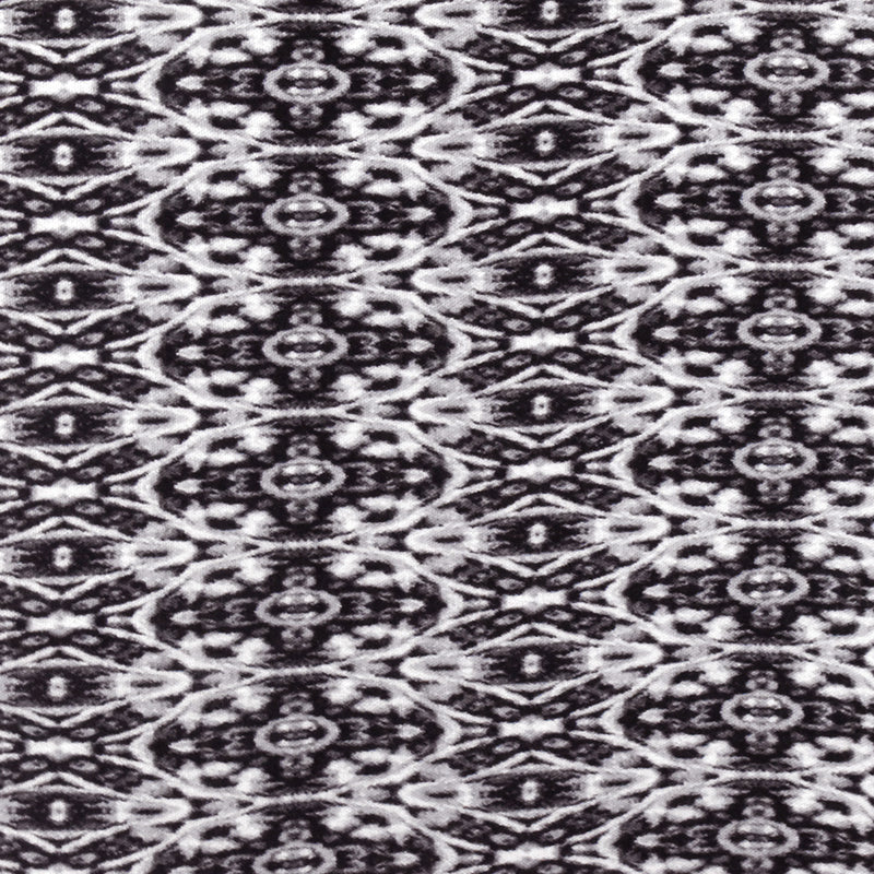 4 YD PC-Black-Gray-Multi Abstract Kaleidoscope Printed Cotton Gauze Fabric