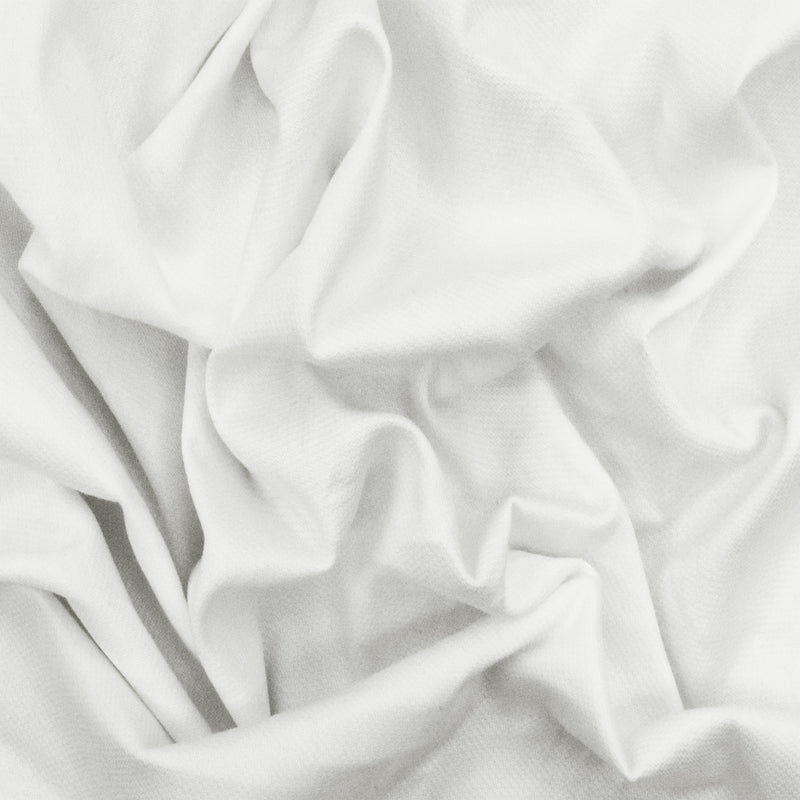 Snow White Solid Stretch Dobby Woven Fabric