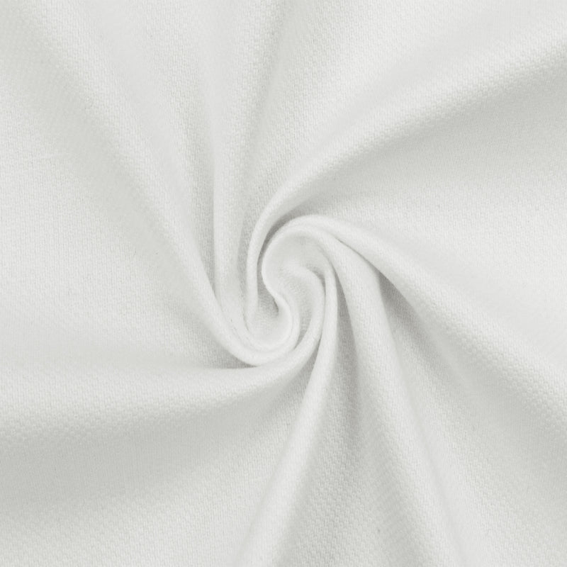 Snow White Solid Stretch Dobby Woven Fabric