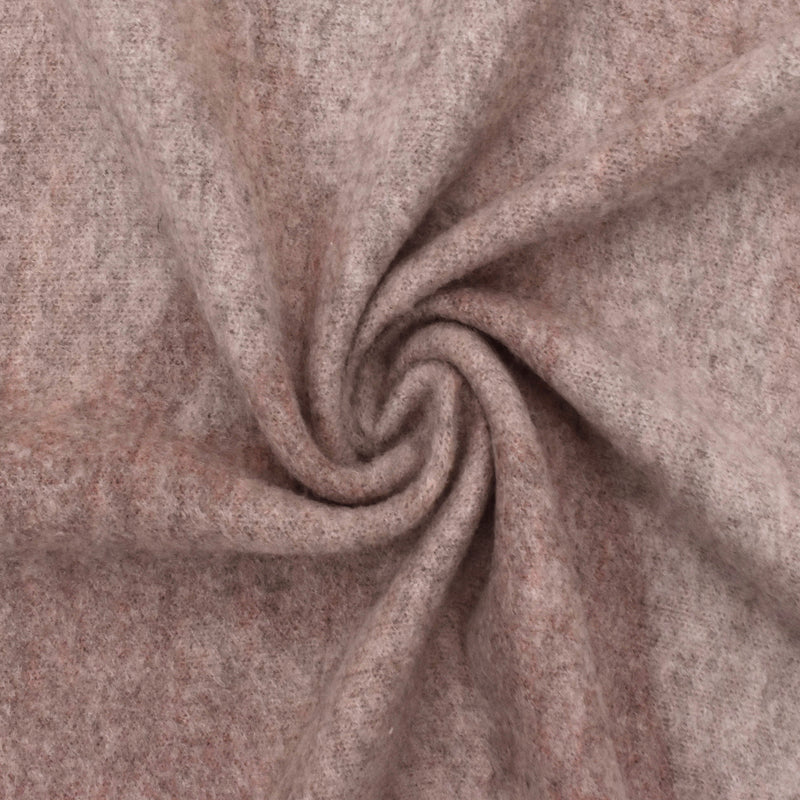 1 3/4 YD PC-Faded Coral-Gray-Multi Camouflage Printed Brushed Jersey Knit Fabric