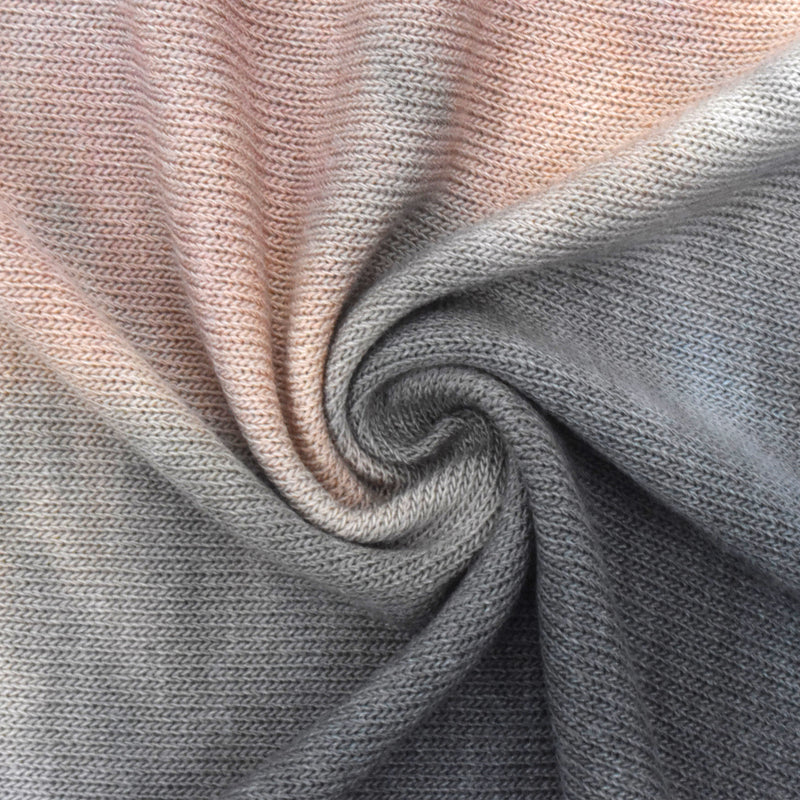 Pink-Beige-Multi Tie Dye Jersey Knit Fabric
