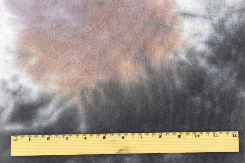 Pink-Beige-Multi Tie Dye Jersey Knit Fabric