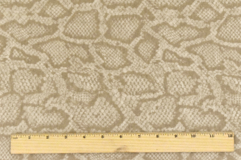 Sand Beige  Reptile Printed Stretch Jersey Knit Fabric