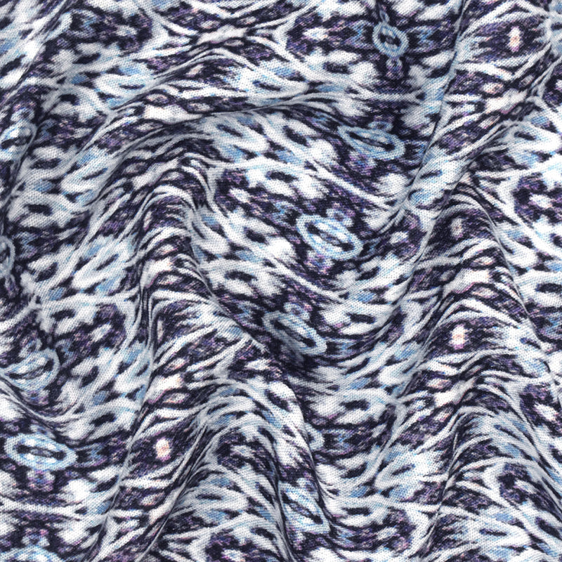2 YD PC-Purple-Sky-Multi Abstract Kaleidoscope Printed Cotton Gauze Fabric