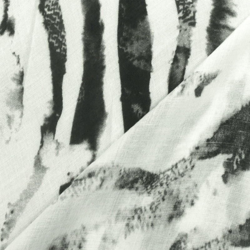 4 YD PC-Panda White-Black-Gray Cotton Rayon Zebra Printed Lawn Fabric