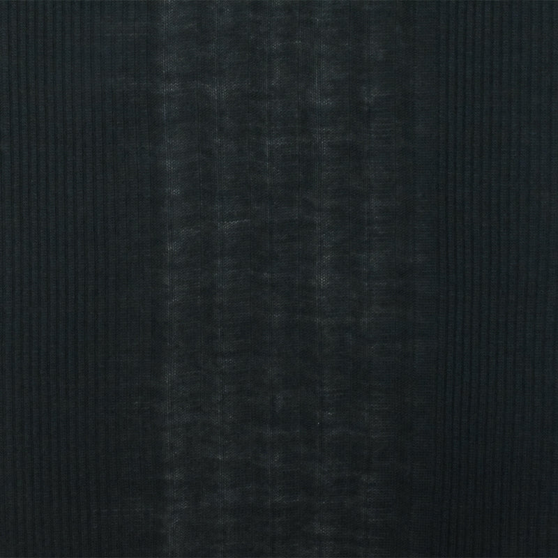 Smoked Black Multi Rib Knit Fabric